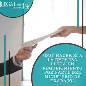Requerimiento por parte del ministerio de trabajo