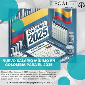 Salario minimo en Colombio 2025